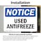 Signmission Used Antifreeze, 7 in W x Rectangle, Vinyl Decal OS-2PACK-NS-D-57-L-18822 - alternate 3